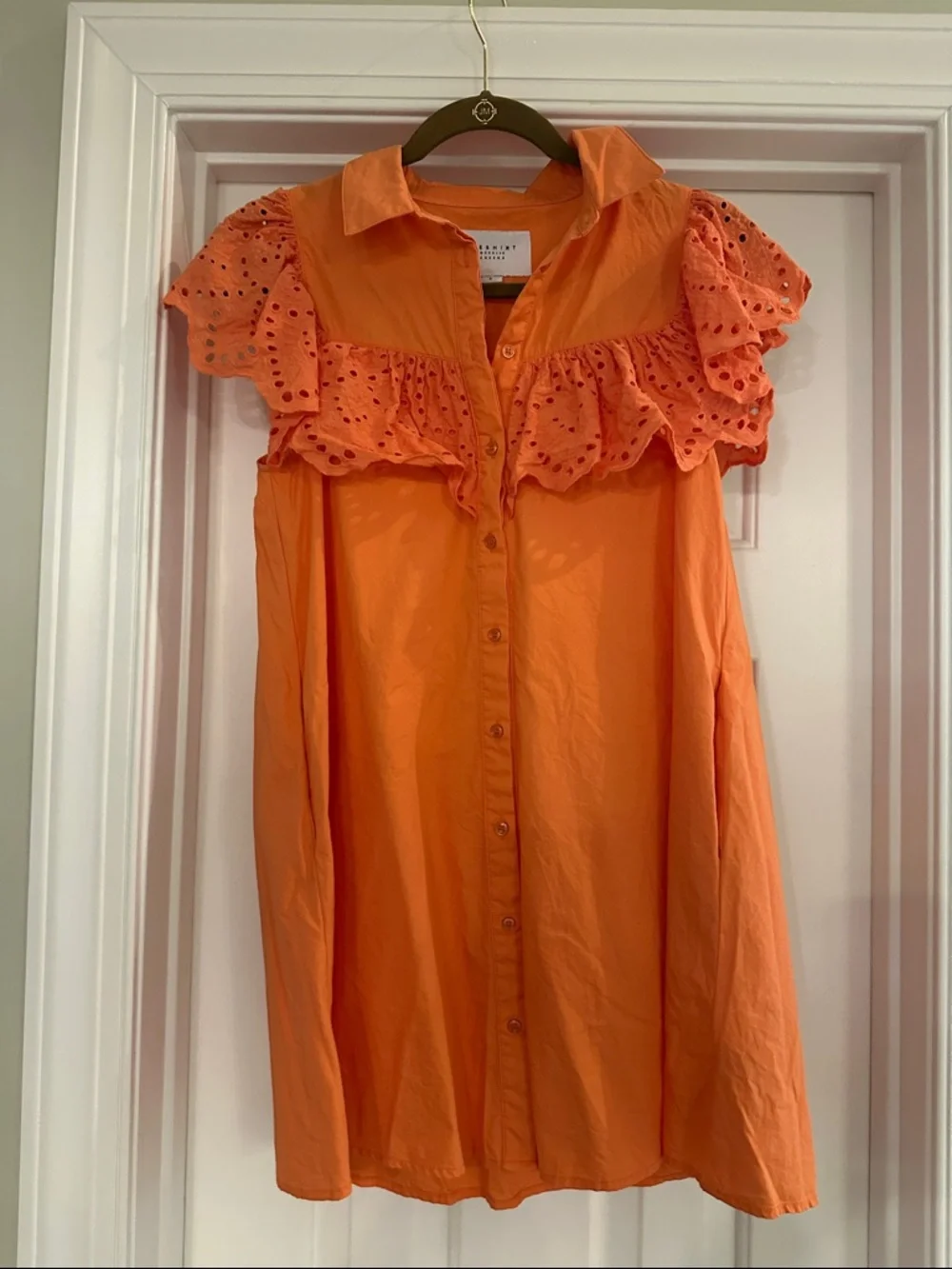 The Shirt by Rochelle Behrens Bright Orange Shirt - Picture 2 of 6